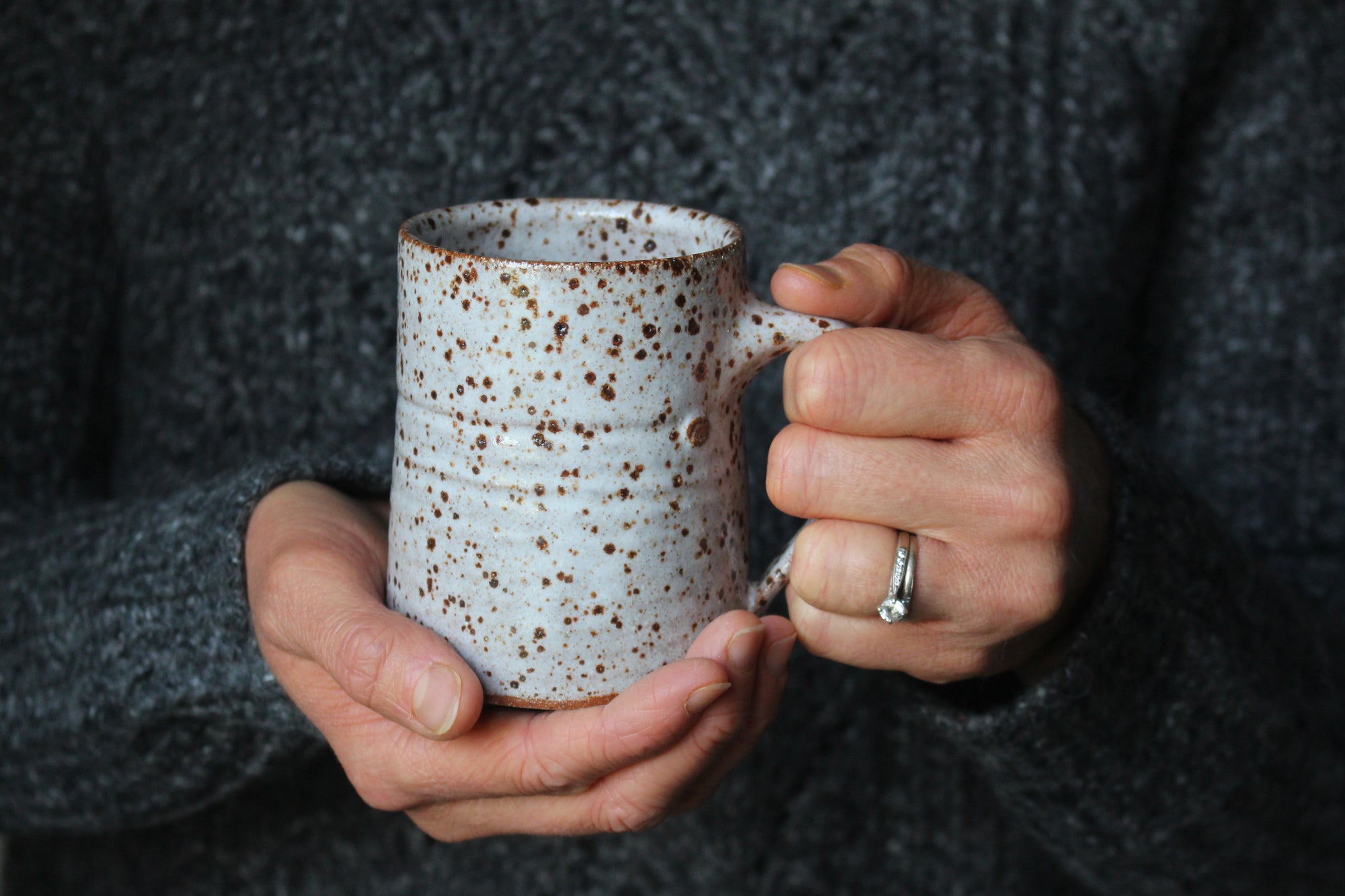 Speckled White Mug: Twelve