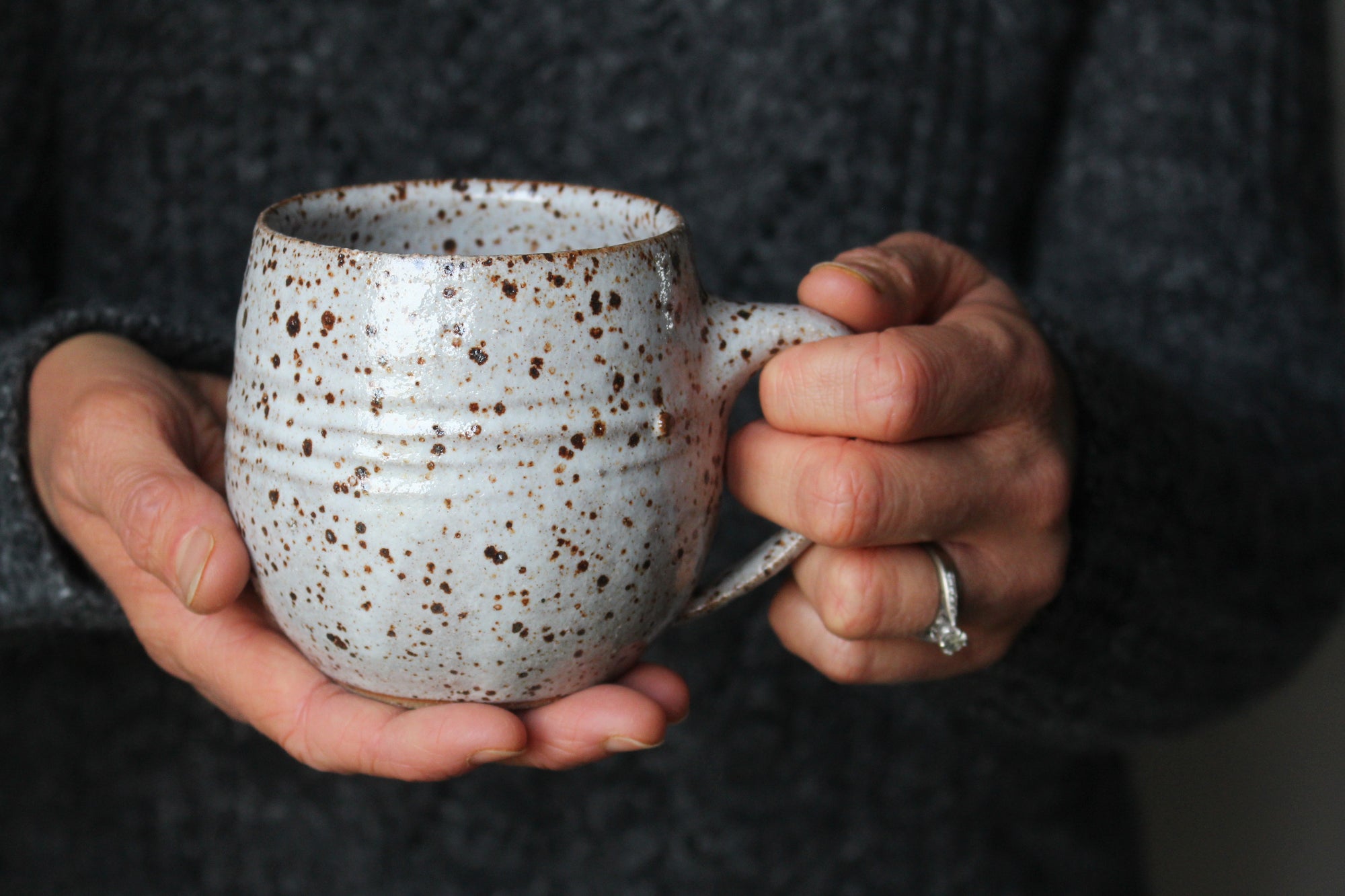 Speckled White Mug: Three