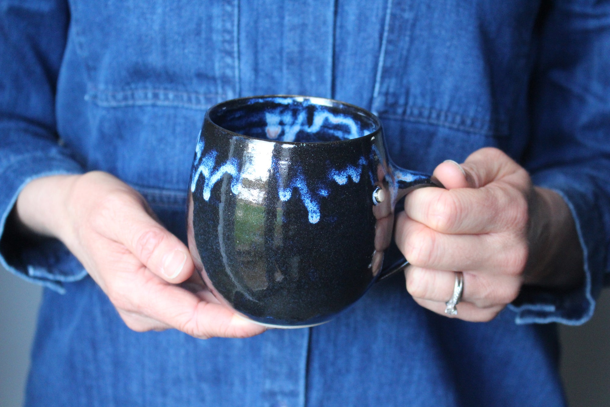 Slightly Flawed Mug in Dark Blue