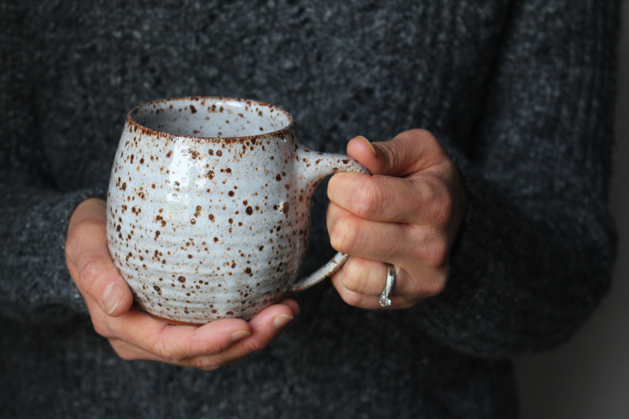 Speckled White Mug: Nine