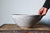 Carved Leaf Serving Bowl in Speckled