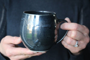 Slightly Flawed Small Metallic Black Mug