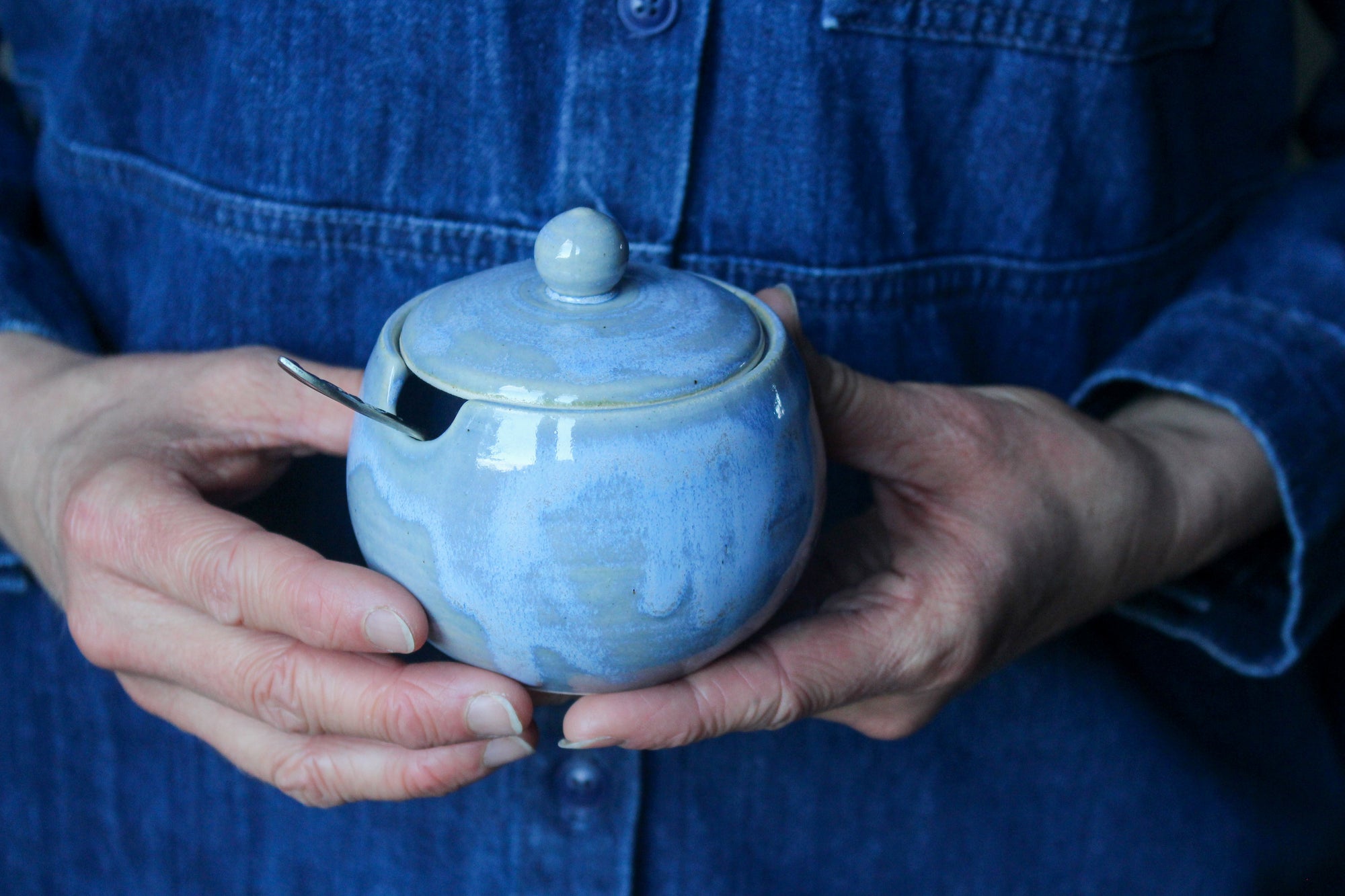 Sugar Pot in Blue