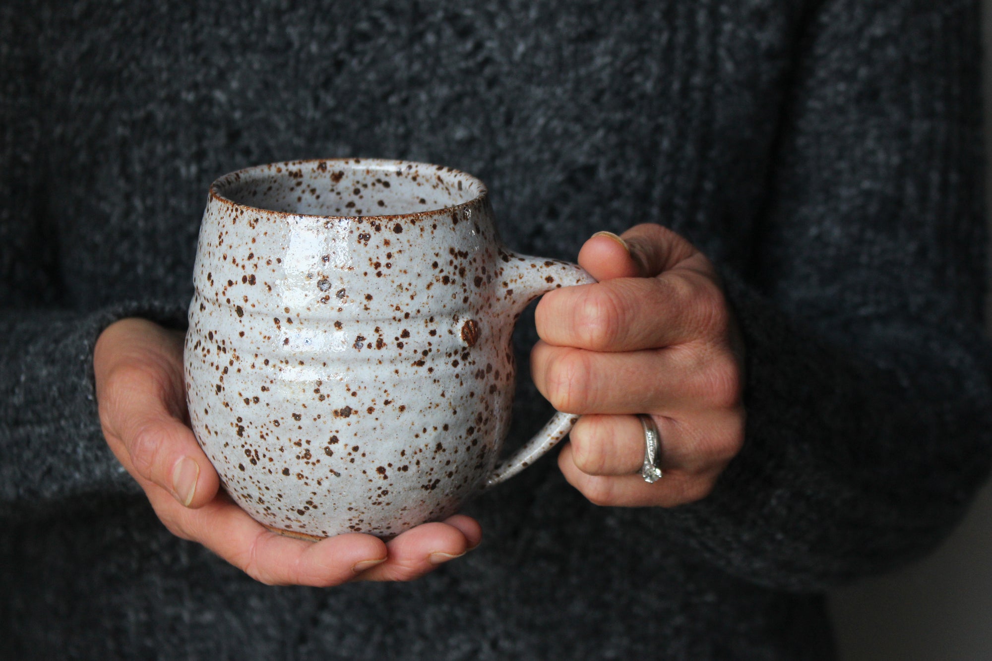 Speckled White Mug: One