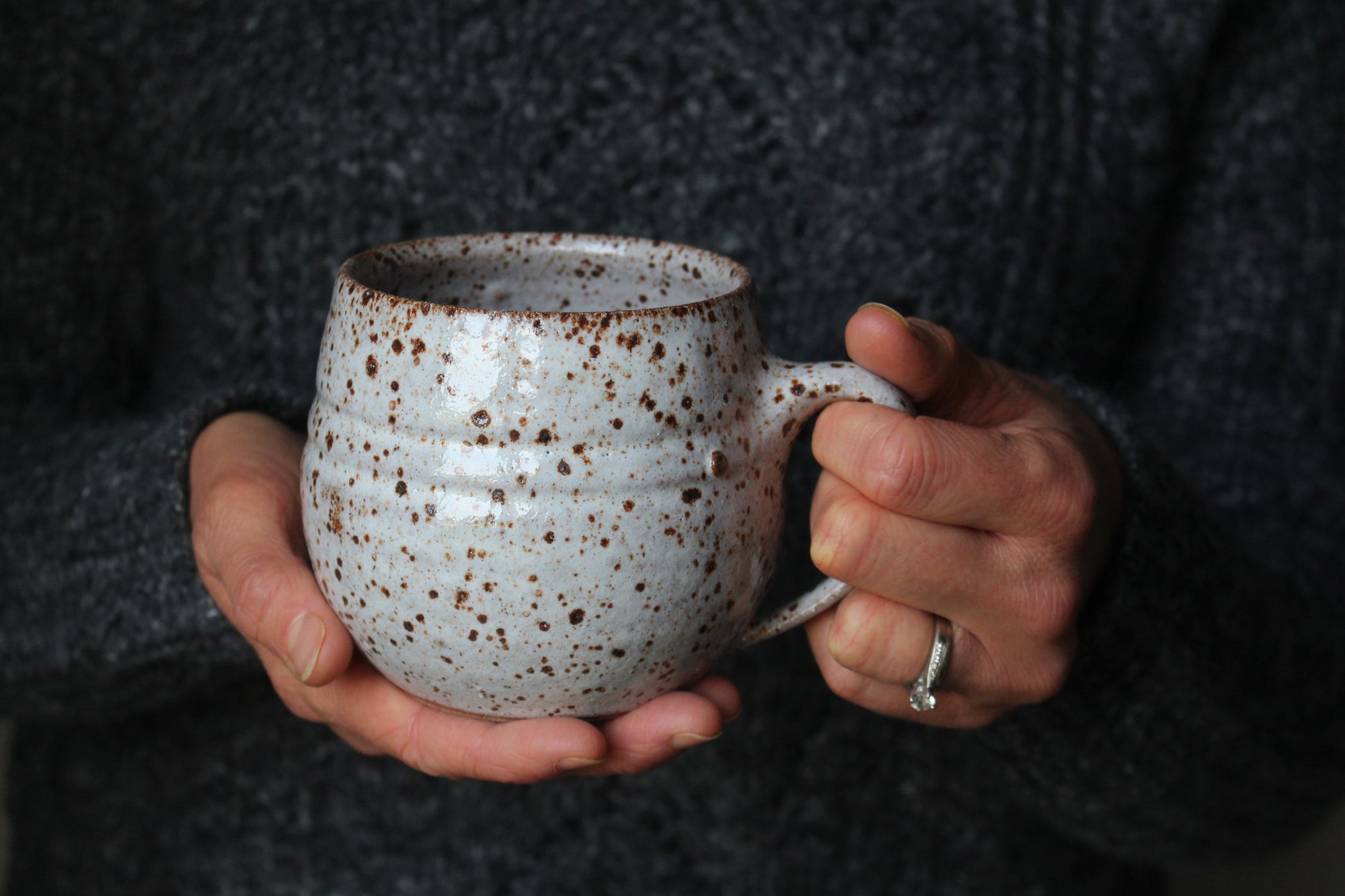 Speckled White Mug: Five